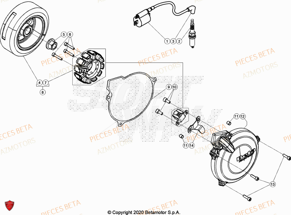 Allumage AZMOTORS Pièces BETA EVO 200 2T - [2023]