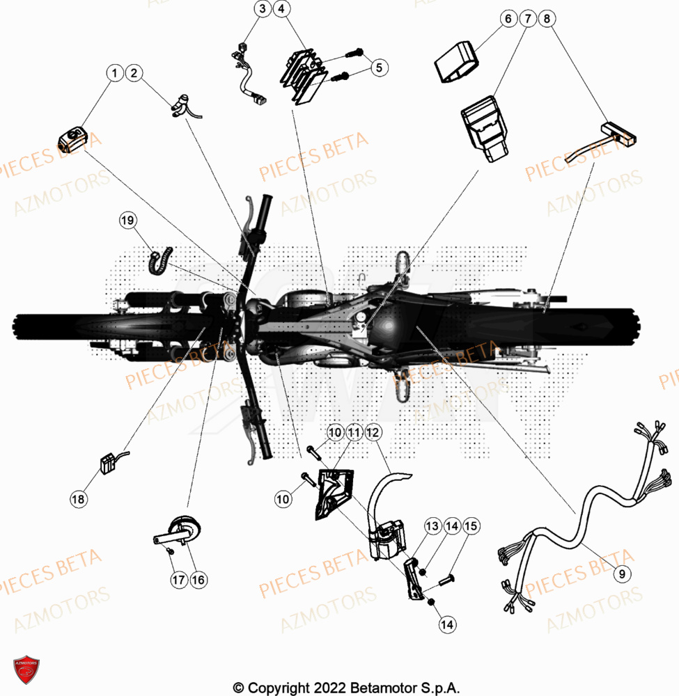 Equipement Electrique AZMOTORS Pièces BETA EVO 200 2T - [2023]