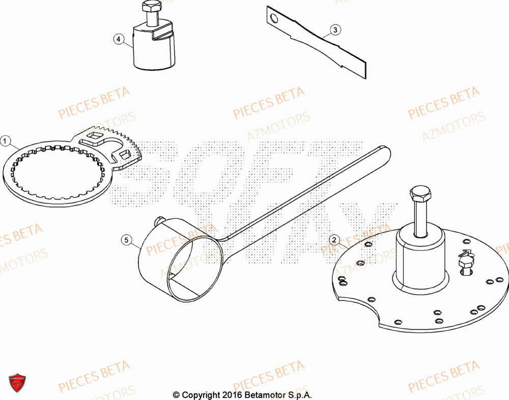 Outils AZMOTORS Pièces Beta TRIAL EVO 200 FACTORY 2T 2023