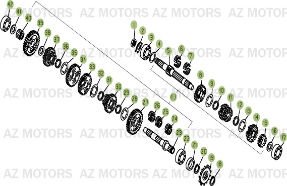 Boite A Vitesses AZMOTORS PiÃ¨ces BETA EVO-250 2T - [2013]