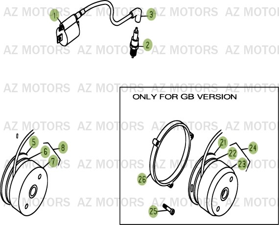 Allumage AZMOTORS PiÃ¨ces BETA EVO-250 2T - [2011]