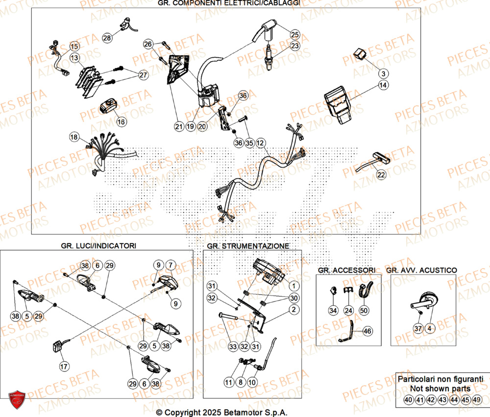 Equipement Electrique AZMOTORS PiÃ¨ces Beta TRIAL EVO 250 FACTORY 2T 2025