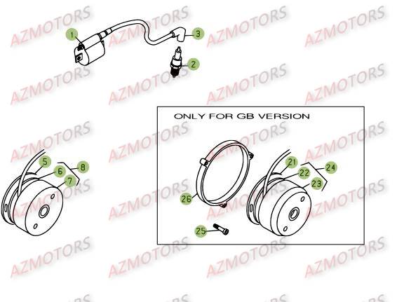 Allumage AZMOTORS Pieces BETA EVO-290 2T - [2009]