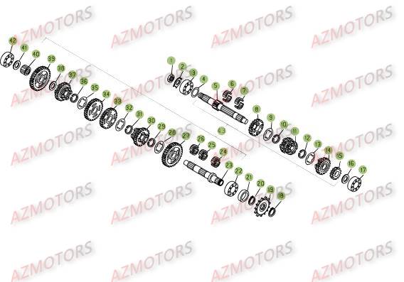 Boites A Vitesses AZMOTORS Pieces BETA EVO-290 2T - [2009]