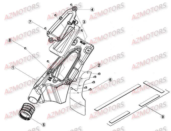 Boitier Du Filtre AZMOTORS Pieces BETA EVO-290 2T - [2009]