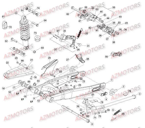 Suspension Ar Serie 300311 Au 399999 AZMOTORS Pieces BETA EVO-290 2T - [2009]