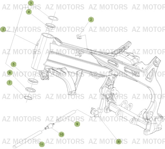 Chassis AZMOTORS PiÃ¨ces BETA EVO-290 2T - [2011]
