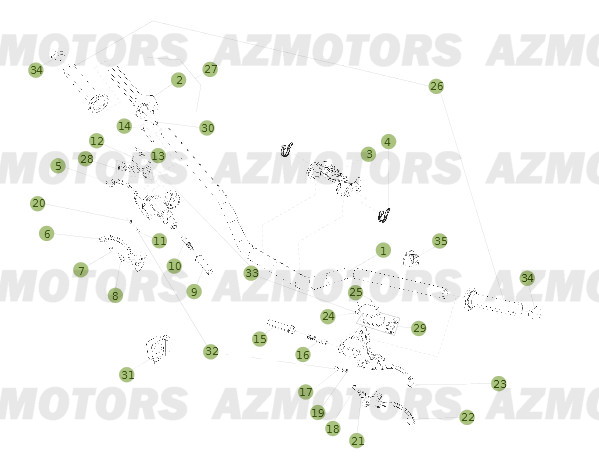 COUVERCLE POMPE FREIN/EMBR.ANOD.EVO 2/4T - BETA pour COMMANDES - GUIDON de EVO-300-13