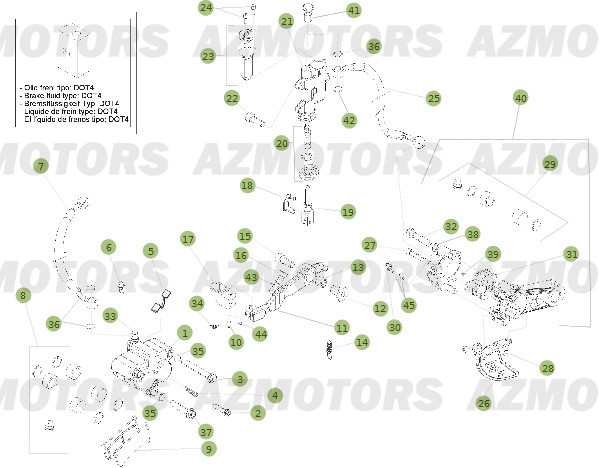 Freins AZMOTORS PiÃ¨ces BETA EVO-300 2T - [2013]