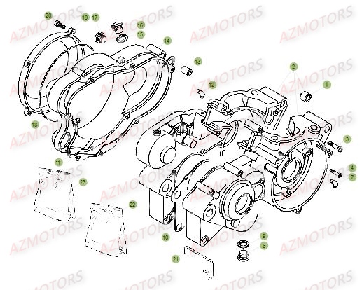 Carter AZMOTORS PiÃ¨ces BETA EVO-125 2T - [2017]