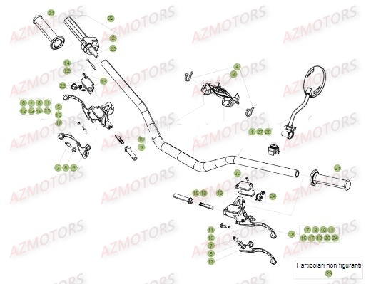 Commandes Guidon AZMOTORS PiÃ¨ces BETA EVO-125 2T - [2017]
