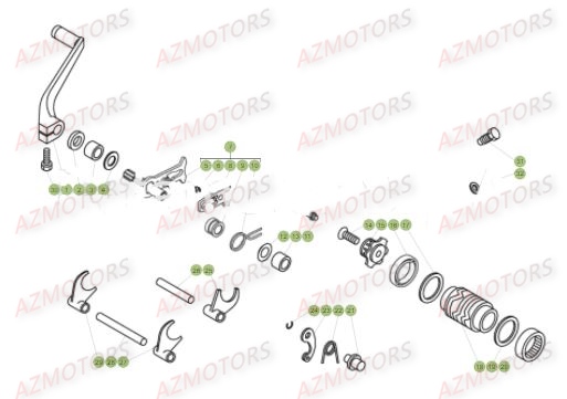 Commande Boite A Vitesses AZMOTORS PiÃ¨ces BETA EVO-125 2T - [2017]