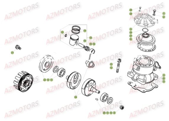 Vilebrequin AZMOTORS PiÃ¨ces BETA EVO-125 2T - [2017]