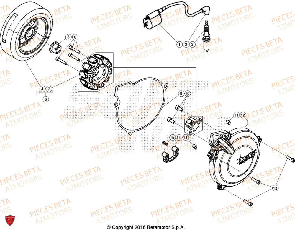 Allumage AZMOTORS PiÃ¨ces BETA EVO 125 2T - 2025