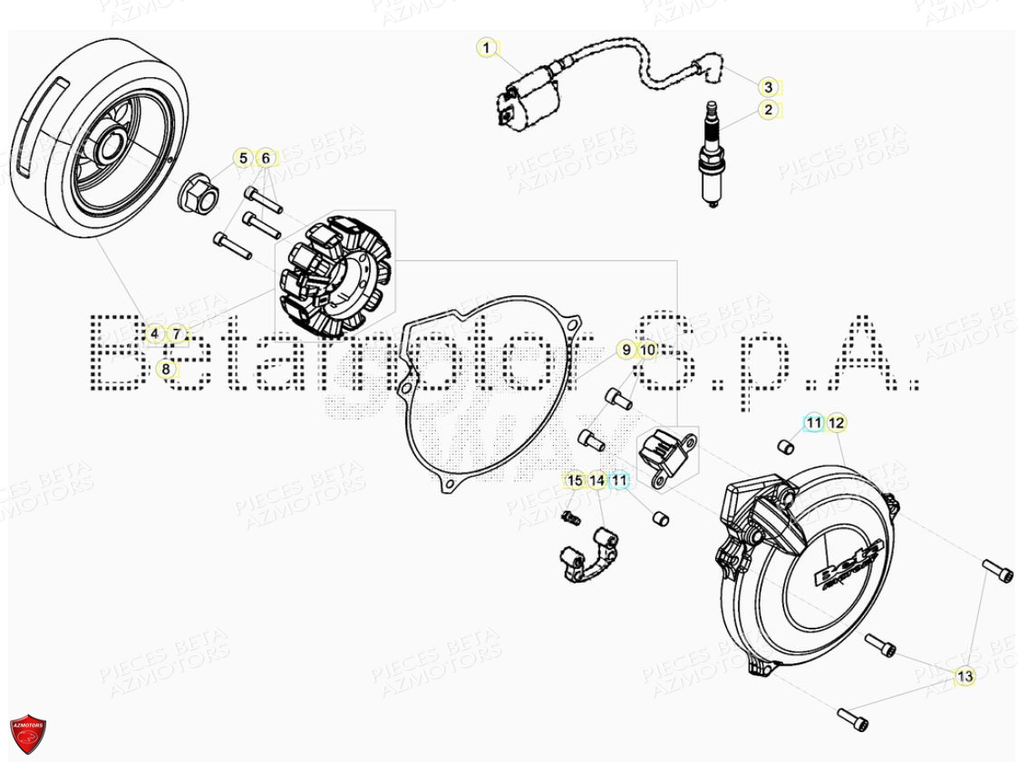 Allumage AZMOTORS PiÃ¨ces BETA EVO 2T -125CC- FACTORY - (2017)