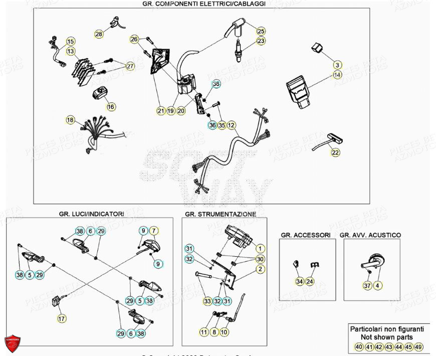 Installation Electrique AZMOTORS PiÃ¨ces BETA EVO 2T -125CC- FACTORY - (2022)
