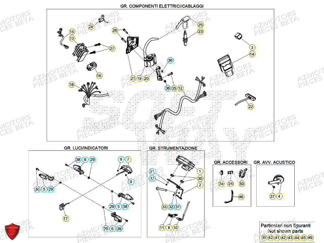 Installation  Electrique AZMOTORS PiÃ¨ces Beta TRIAL EVO 125 FACTORY 2T 2024