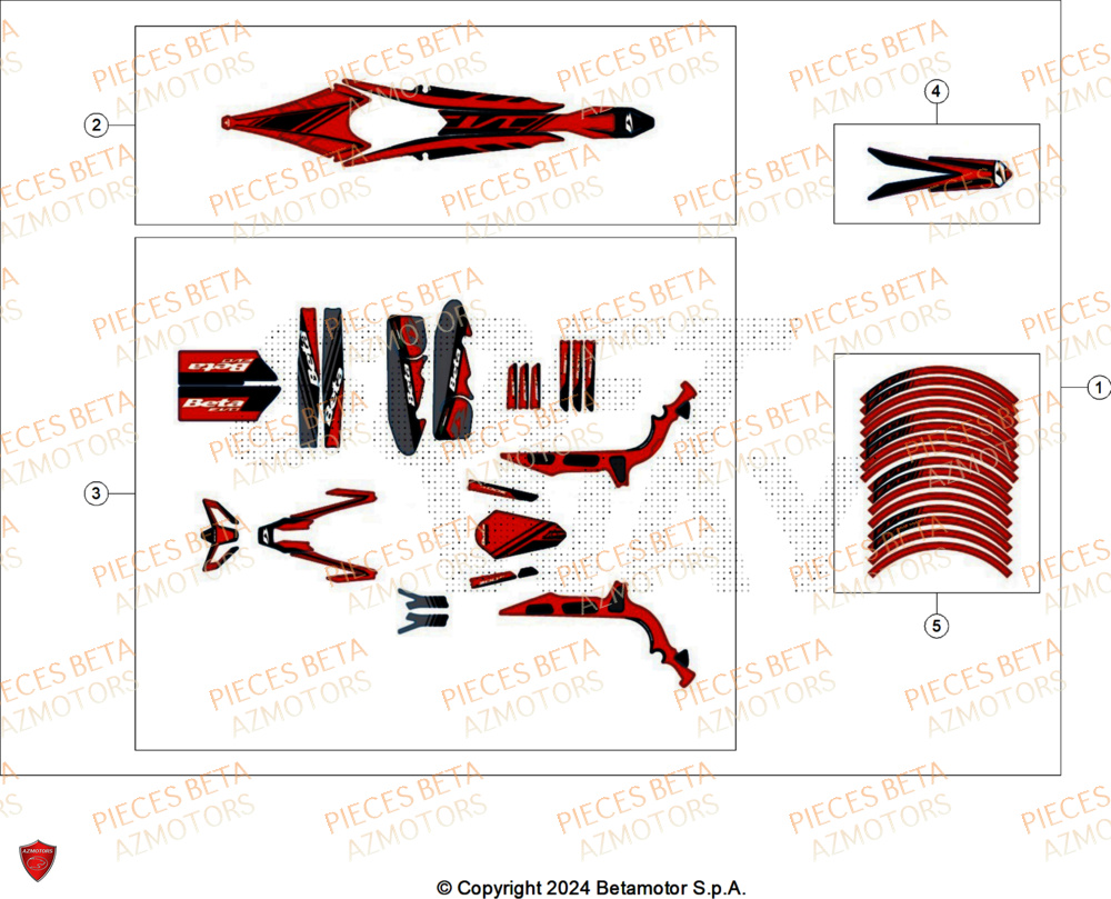 Decors AZMOTORS PiÃ¨ces BETA EVO 200 2T - [2025]