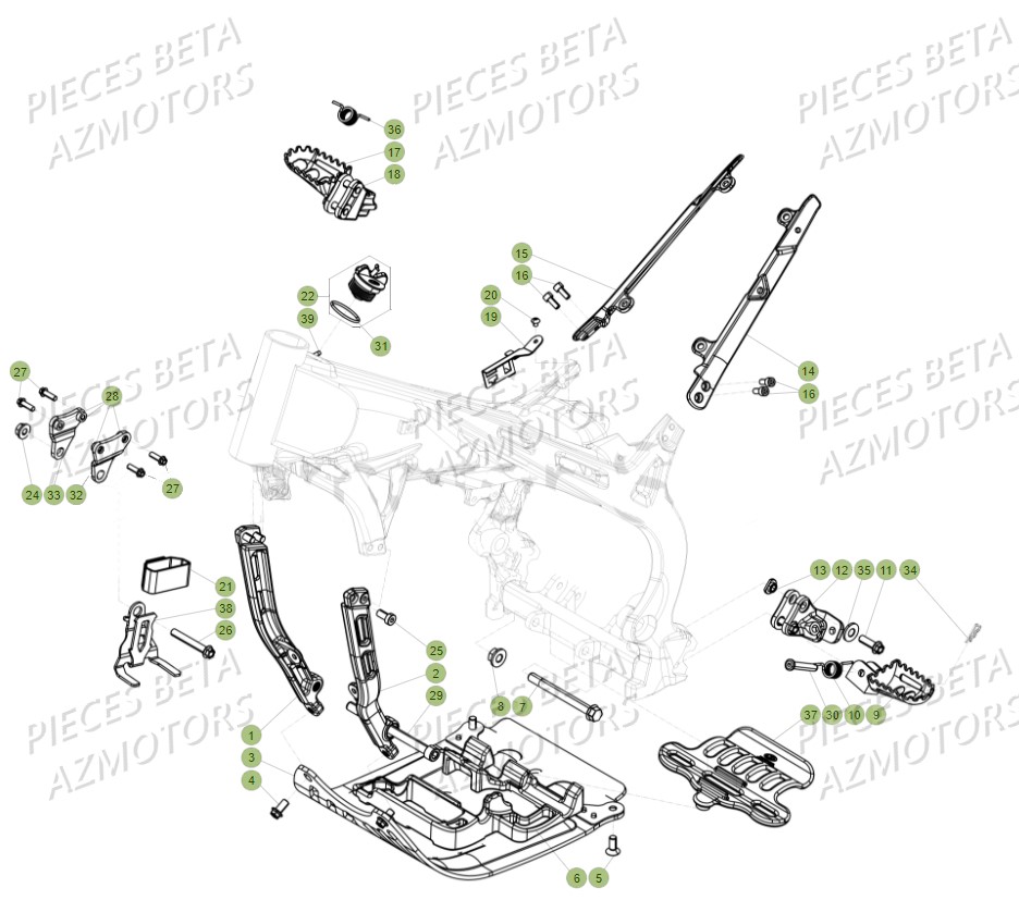 Accessoires Chassis AZMOTORS PiÃ¨ces Beta EVO 300 SS 2T - 2018