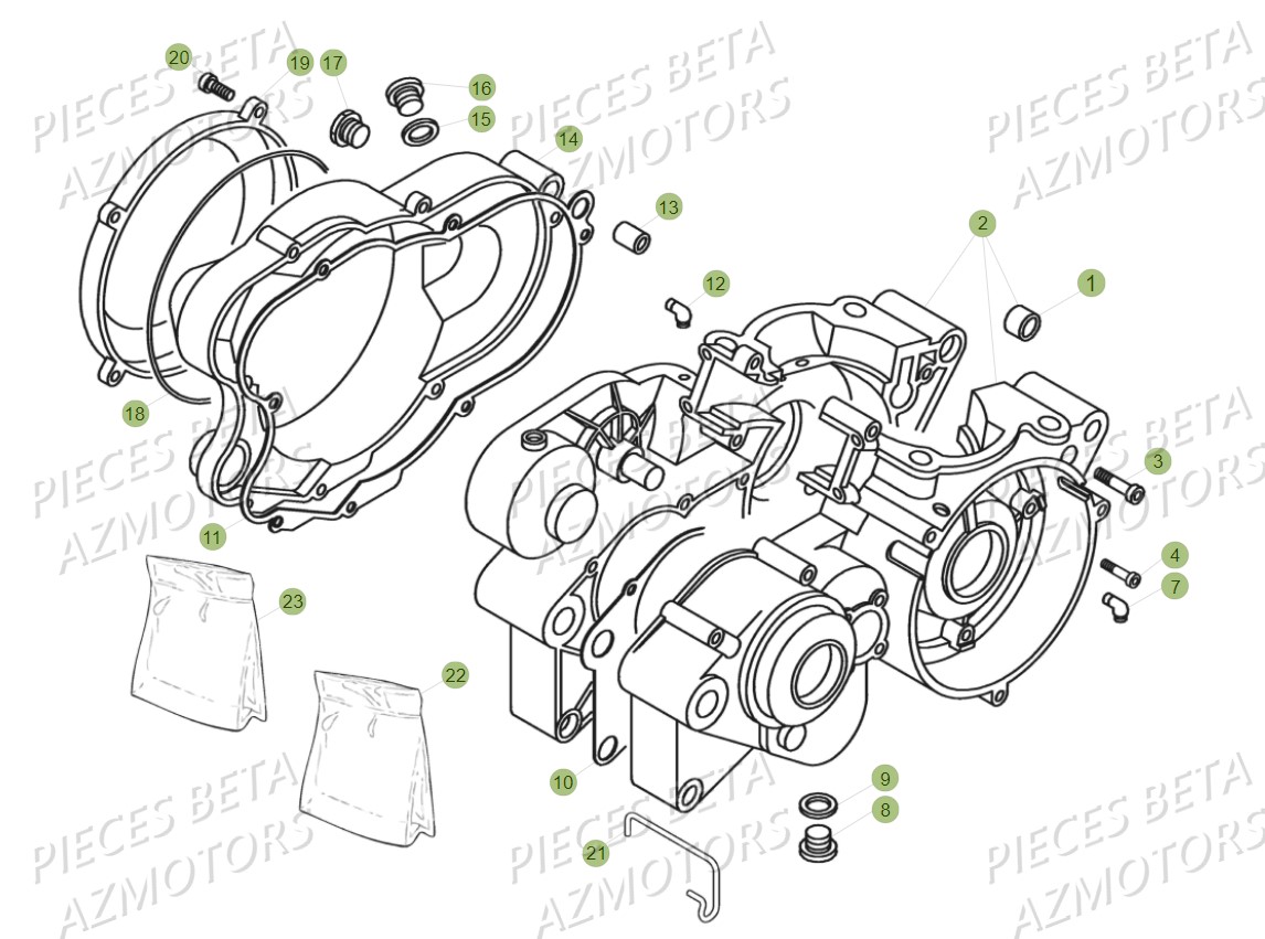 Carter AZMOTORS PiÃ¨ces Beta EVO 300 SS 2T - 2018
