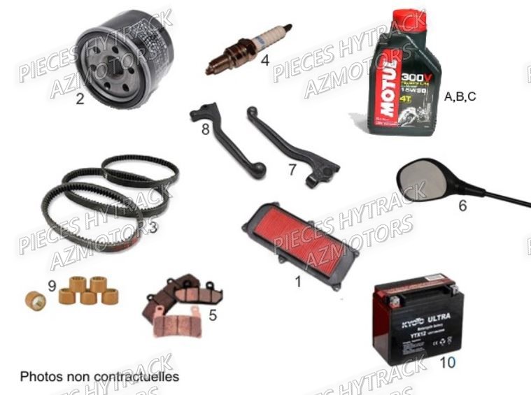 HUILE MOTEUR 4T MOTUL 300V 10W40 (1L) pour 1CONSOMMABLES de HY300-4X4