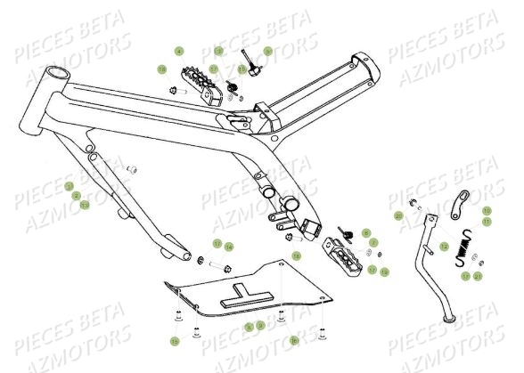 Accessoires Du Chassis AZMOTORS PiÃ¨ces BETA MINI TRIAL 50 LC - (2015)