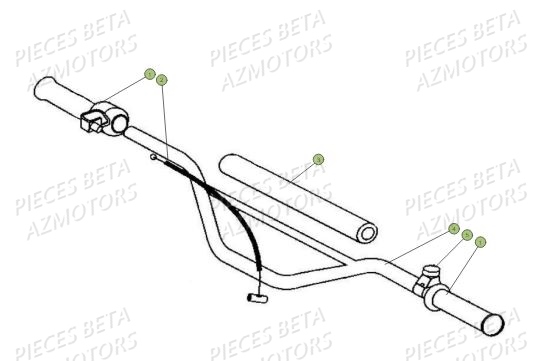 Guidon AZMOTORS PiÃ¨ces BETA MINI TRIAL 50 LC - (2015)