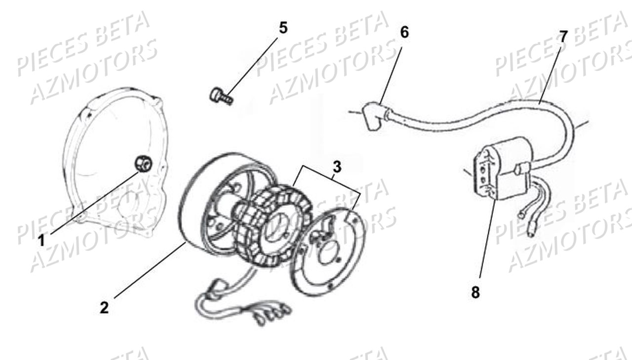 Allumage AZMOTORS BETA Motard 50 Sport MY18