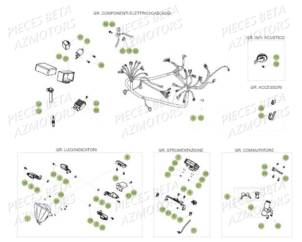 Equipement Electrique AZMOTORS BETA Motard 50 Sport MY19