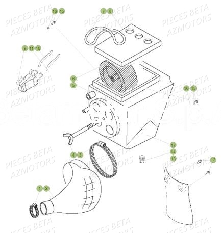 Filtre A Air AZMOTORS BETA Motard 50 Sport MY19