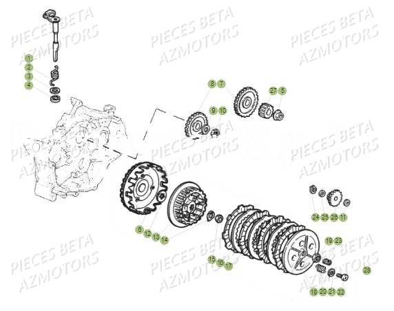 Transmission AZMOTORS BETA Motard 50 Sport MY19