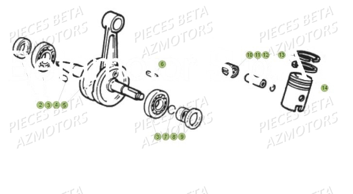 Vilebrequin AZMOTORS BETA Motard 50 Sport MY19