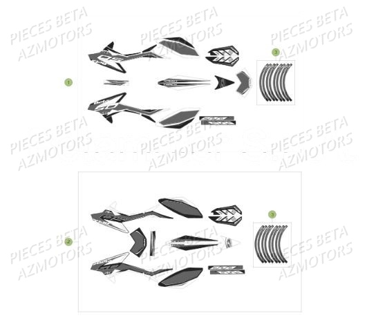 Decors AZMOTORS PiÃ¨ces Beta 50 RR Motard TRACK - 2019