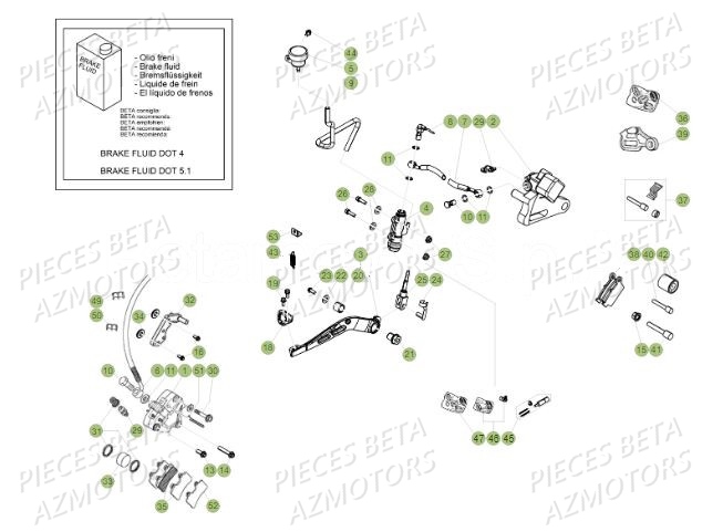 PASTILLES PINCE 25.03067/73 - BETA pour FREINS de MOTARD-RR-2T-50-MY19