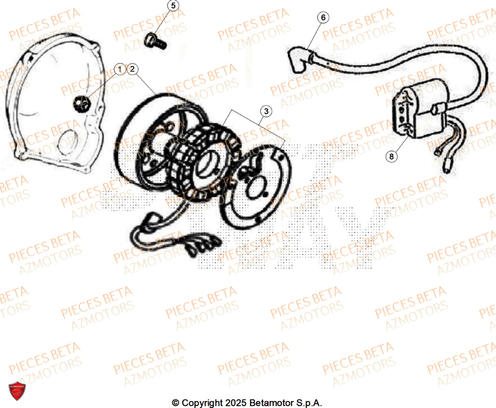 Allumage AZMOTORS BETA Motard SPORT 2T 50 2025