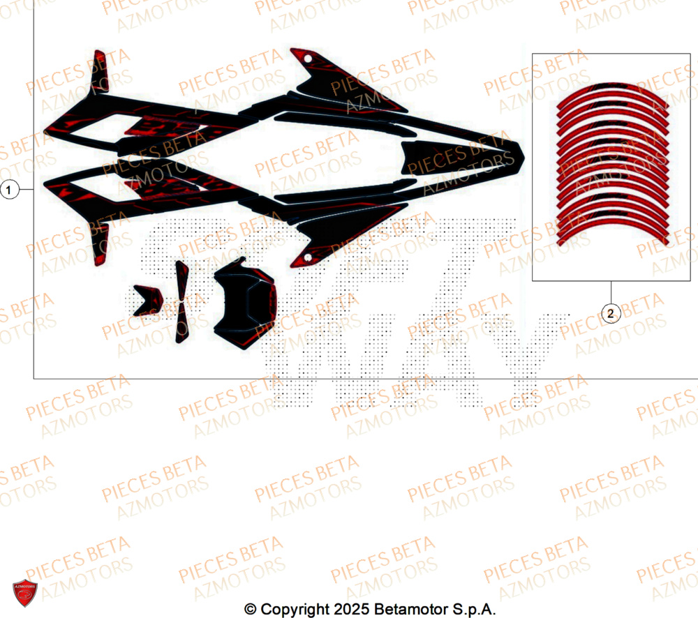 Decors AZMOTORS BETA Motard SPORT 2T 50 2026