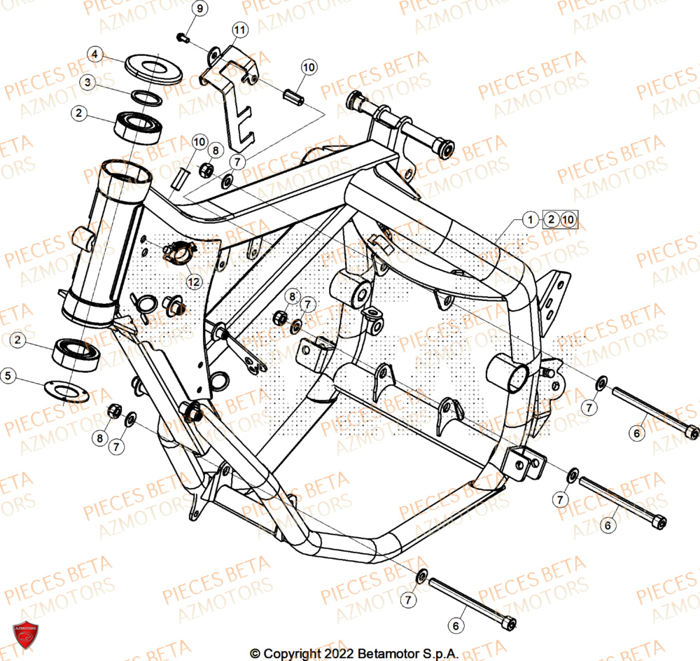 Chassis AZMOTORS BETA Motard SPORT 2T 50 LS 2026