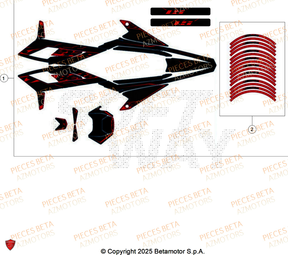 Decors AZMOTORS BETA Motard SPORT 2T 50 LS 2026