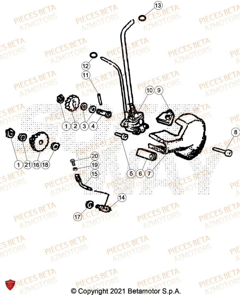 Pompe A Huile AZMOTORS BETA Motard TRACK 2T 50 2025
