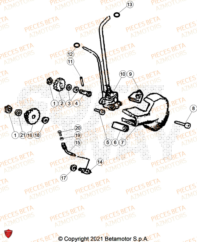 Pompe A Huile AZMOTORS BETA Motard TRACK 2T 50 2026

