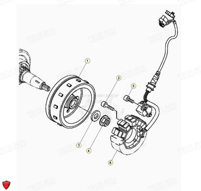 Allumage AZMOTORS PiÃ¨ces BETA RR Motard 125 4T LC - 2021-2022
