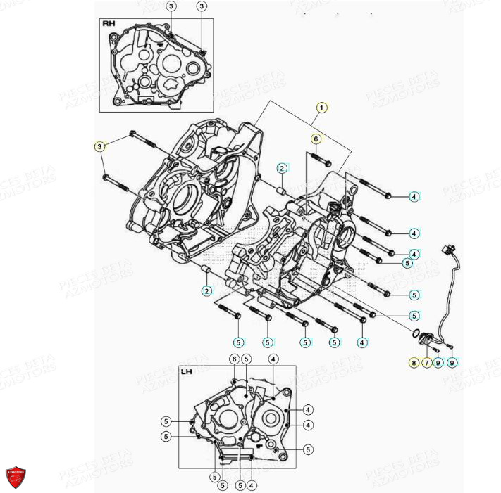 Carters AZMOTORS PiÃ¨ces BETA RR Motard 125 4T LC - 2021-2022