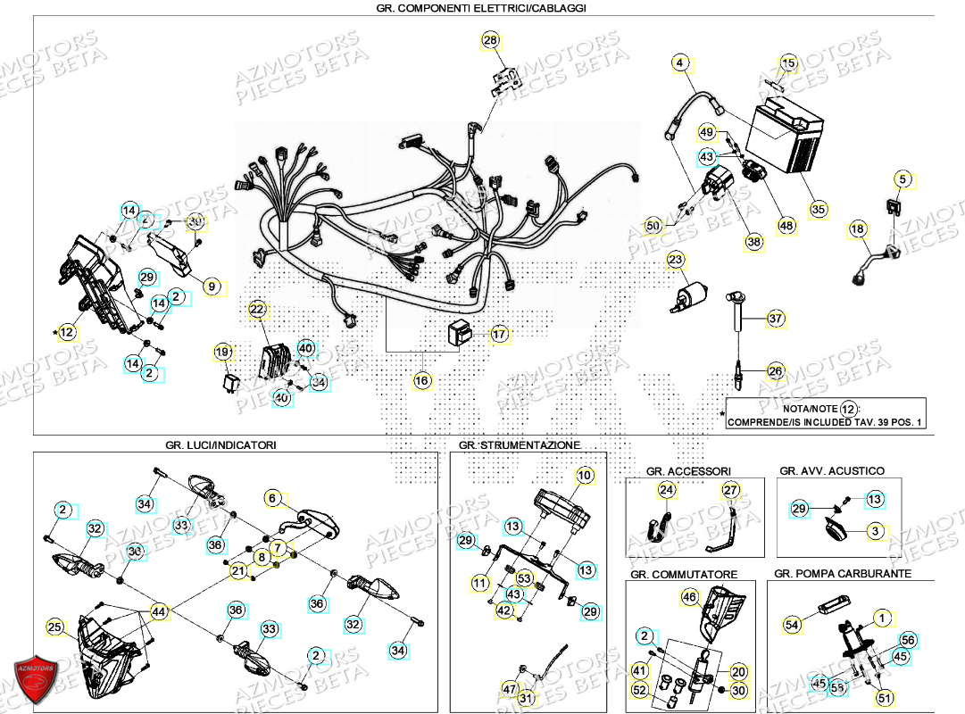 Installation Electrique AZMOTORS PiÃ¨ces BETA MOTARD RR 125 4T R 2024