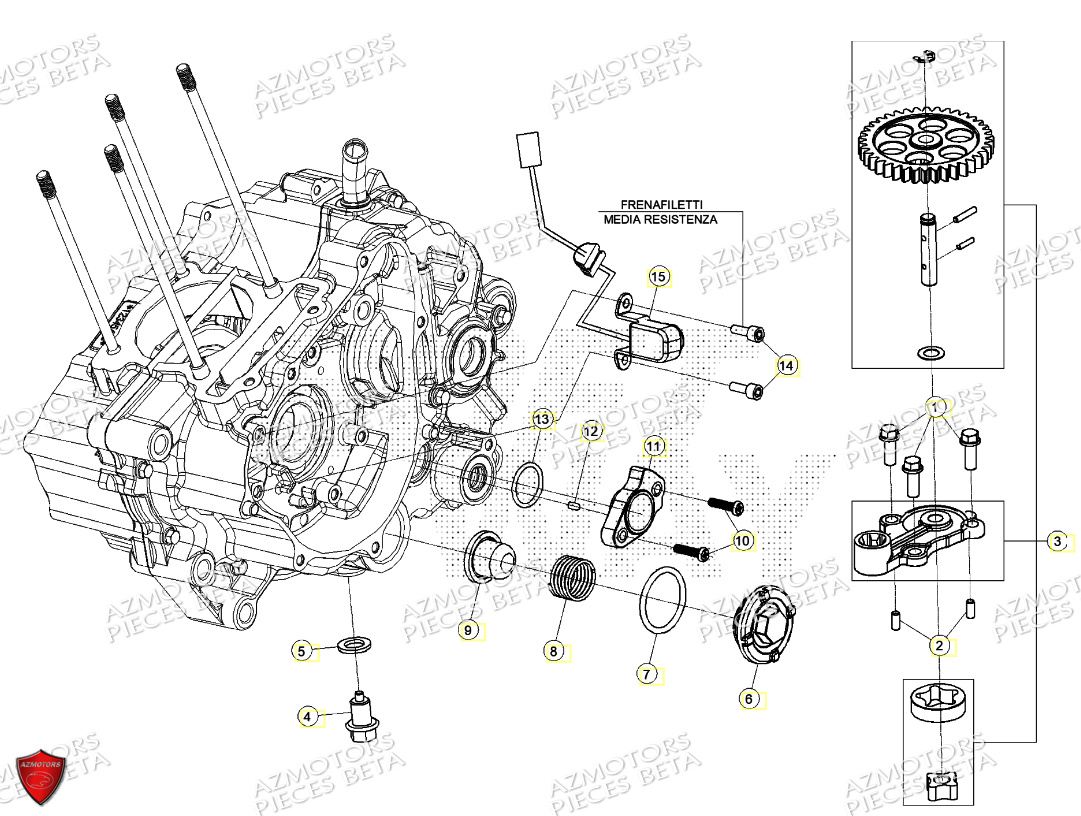Pompe A Huile AZMOTORS PiÃ¨ces BETA MOTARD RR 125 4T T 2024