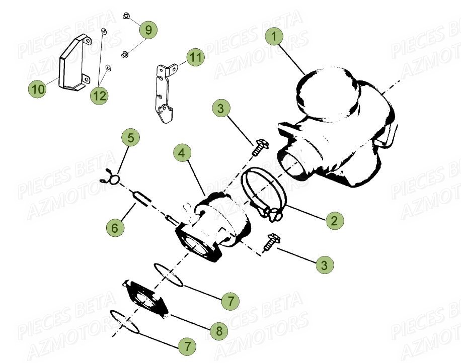 Carburateur AZMOTORS PiÃ¨ces BETA RR Motard 125 LC - 2015