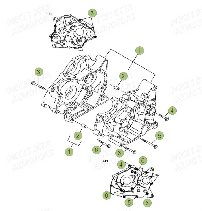 Carter AZMOTORS PiÃ¨ces BETA RR Motard 125 LC - 2015