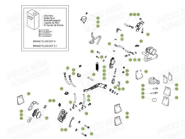 PASTILLES PINCE 25.03067/73 - BETA pour FREINS de MOTARD 125 LC MY17