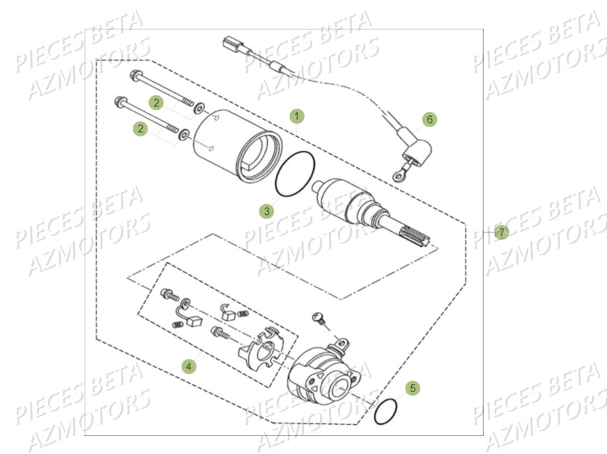 Demarrage Electrique AZMOTORS PiÃ¨ces BETA RR Motard 125 LC - 2018