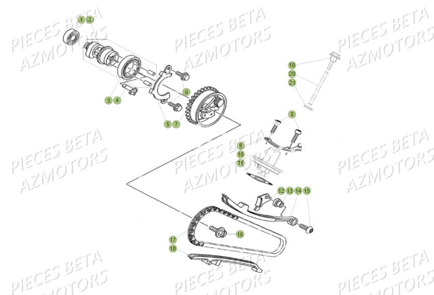 Distribution AZMOTORS PiÃ¨ces BETA RR Motard 125 LC - 2018
