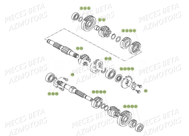 Boite A Vitesses AZMOTORS PiÃ¨ces BETA RR Motard 125 LC - 2019